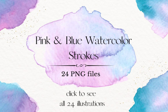 Download Pink and Blue Watercolor Splash Clipart - Splash Collection