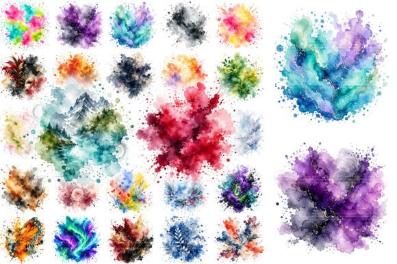Download 100 Abstract Watercolor Splash Clipart - Premium Resources