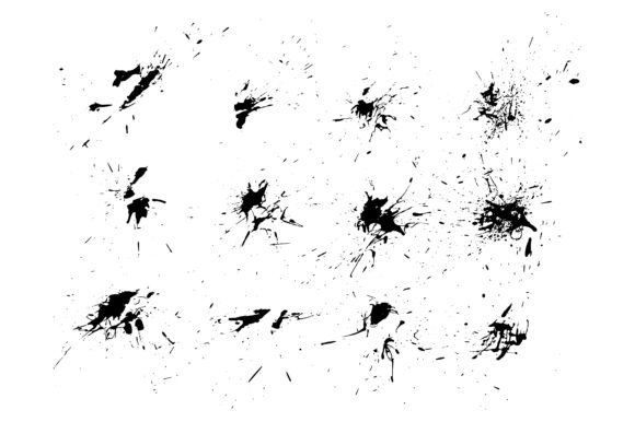 Download Grunge Blots Paint Splashes Background - Splash Collection