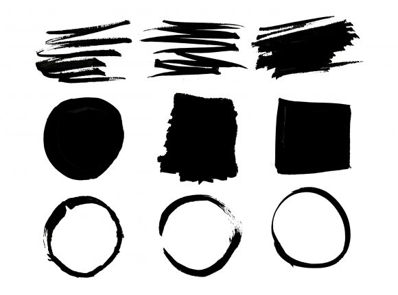 Download Black Watercolor Brush Strokes or Splash - Splash Collection