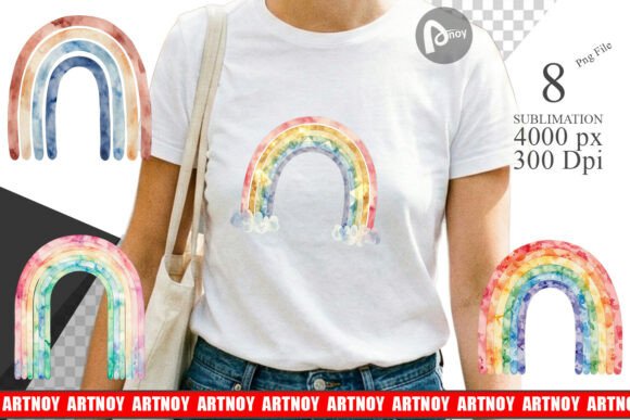 Download Abstract Boho Rainbow Sublimation PNG - Sublimation Collection
