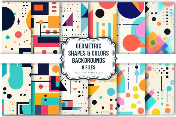 Download Geometric Shapes &amp; Colors Backgrounds - Geometric shape Collection
