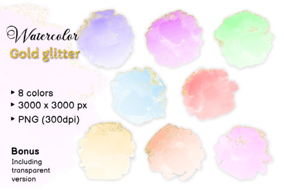 Download Watercolor Gold Glitter Splash Graphics - Splash Collection