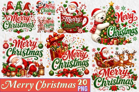 Download Merry Christmas Sublimation Png Bundle - Sublimation Collection
