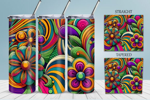 Download Abstract Flower Art Tumbler Sublimation - Sublimation Collection