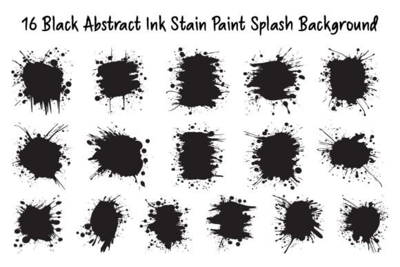 Download 16 Black Abstract Ink Splash Background - Splash Collection