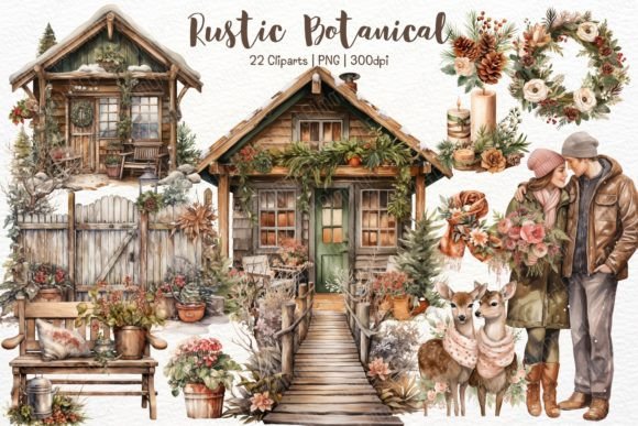 Download Winter Rustic Botanical Sublimation PNG - Sublimation Collection